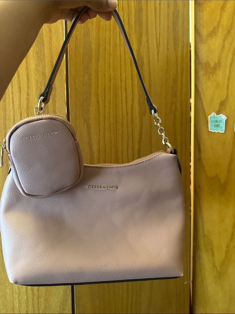 Pierre Cardin Dusty Rose Shoulder Bag with Coin Pouch